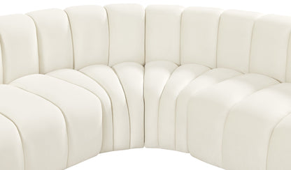 Arc - Velvet 6 Piece Curved Modular Sofa