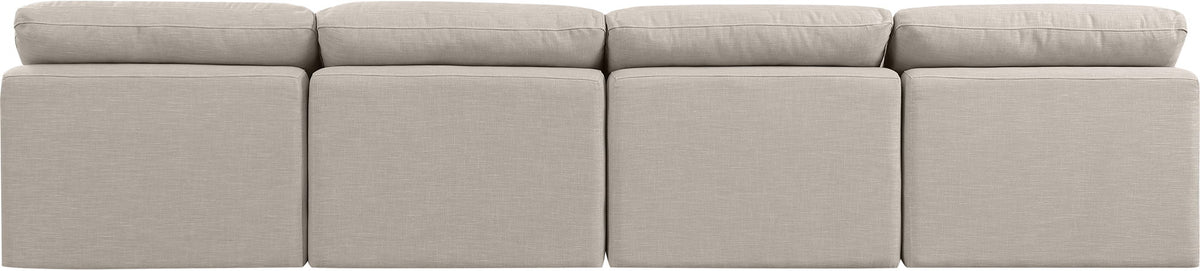 Indulge - Linen 4 Seat Modular Armless Sofa