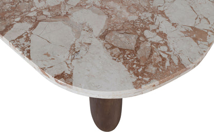 Puglia - Marble Top And Oak Wood Base Table