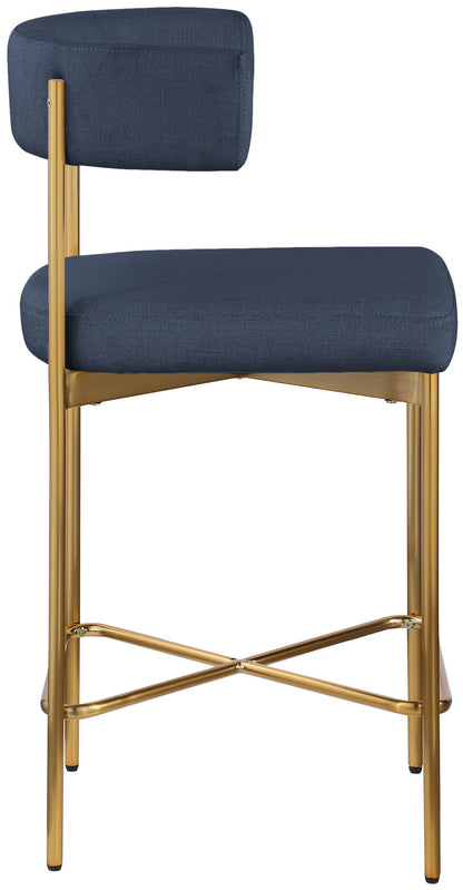 Rivage - Durable Stool With Gold Frame (Set of 2)