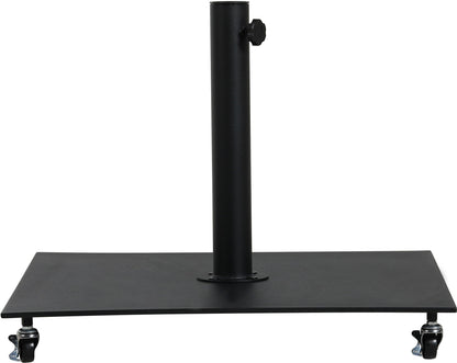 Amalfi - Aluminum Patio Umbrella - Black Base / Black Pole