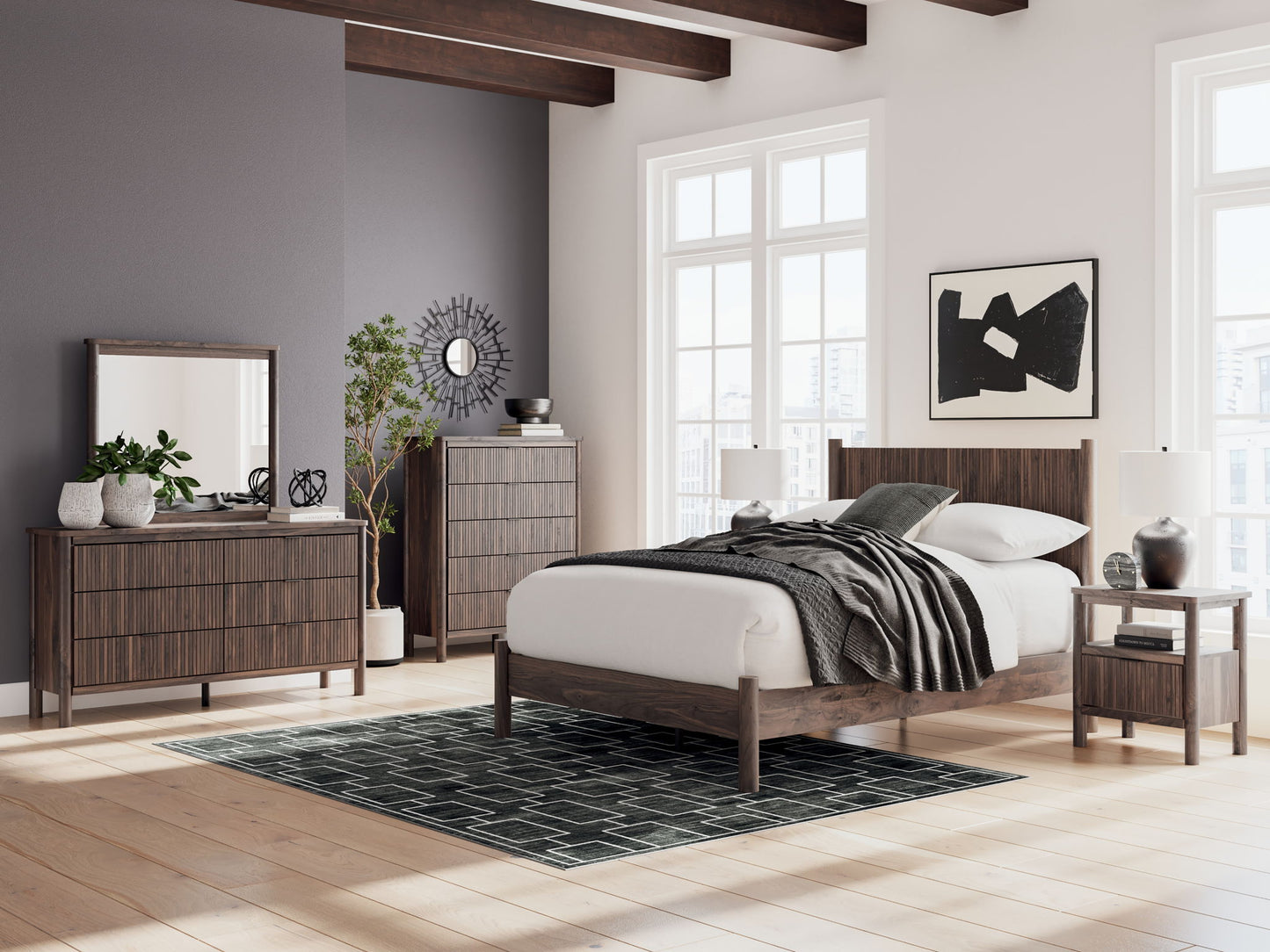 Pamytta - One Drawer Night Stand - Brown