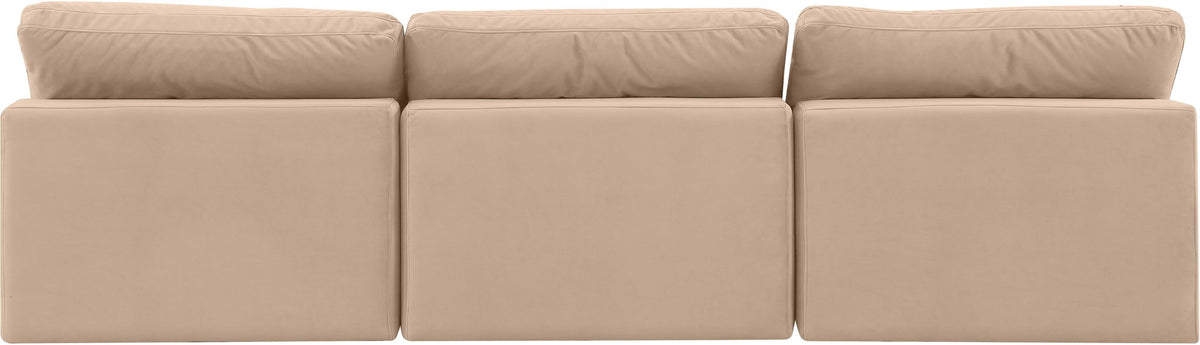 Comfy - Velvet Modular Armless Sofa 3 Seats