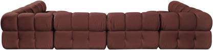 Orin - U-Shaped Velvet 6 Piece Modular Sectional