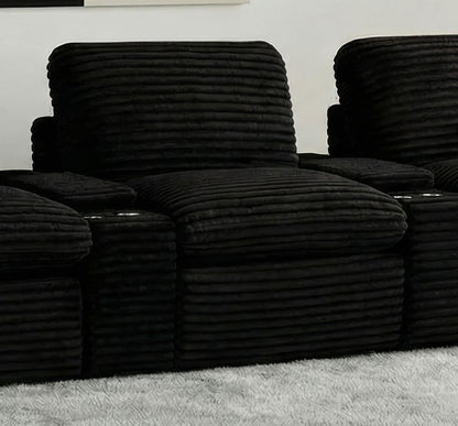Collins Modular Power Armless Recliner Black