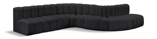 Arc - Faux Leather 7 Piece Modular Sofa