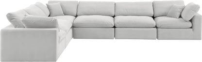 Comfy - 6 Piece Velvet Modular Corner Sectional