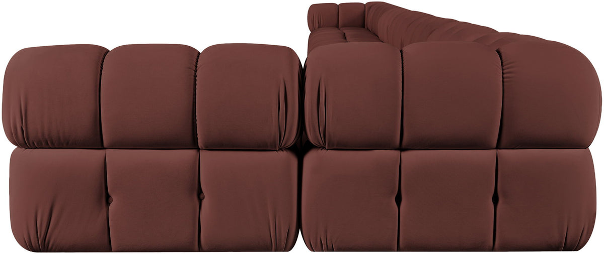 Orin - Velvet Performance Fabric Upholstered 8 Piece L-Shaped Sectional