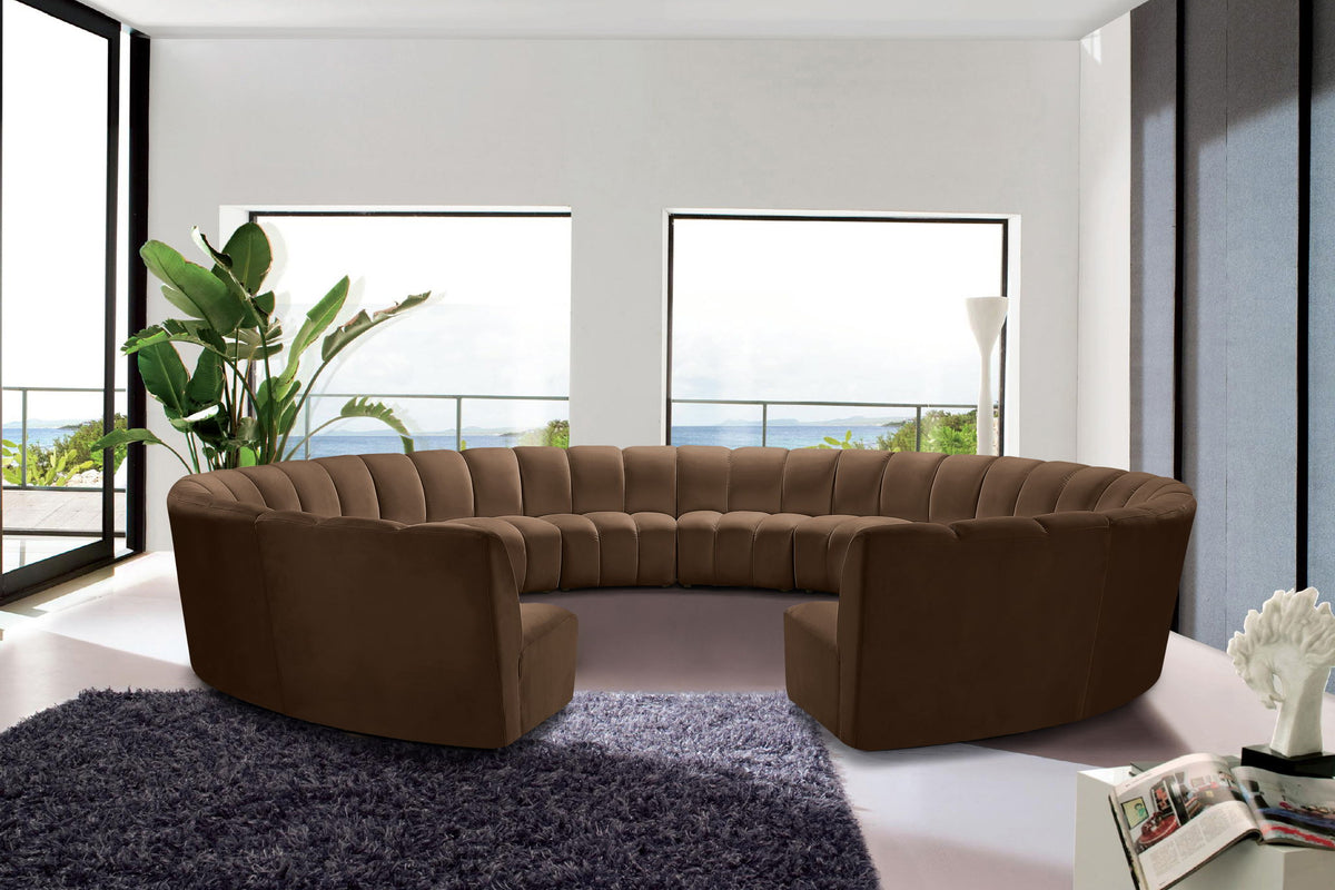 Infinity - 12 Piece Velvet Modular Sectional