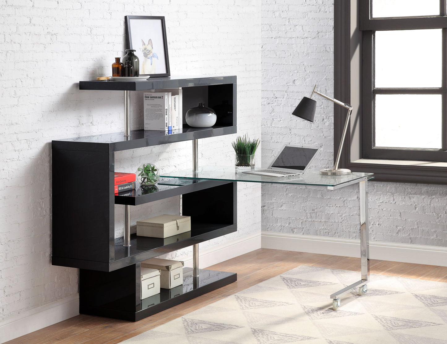 Buck II - Writing Desk With Bookshelf