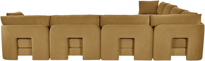 Hammond - Velvet Performance Fabric Upholstered 7 Piece Corner Sectional