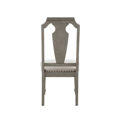 Zumala - Side Chair (Set of 2) - Beige Linen & Weathered Oak