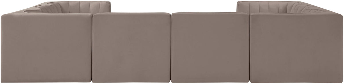Rummi - Velvet Performance Fabric Upholstered Modular Sectional