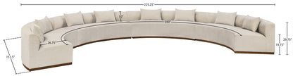 Avanti - Chenille Fabric Upholstered 4 Piece Modular Sectional