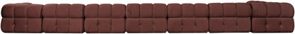 Orin - Velvet Performance Fabric Upholstered 8 Piece L-Shaped Sectional