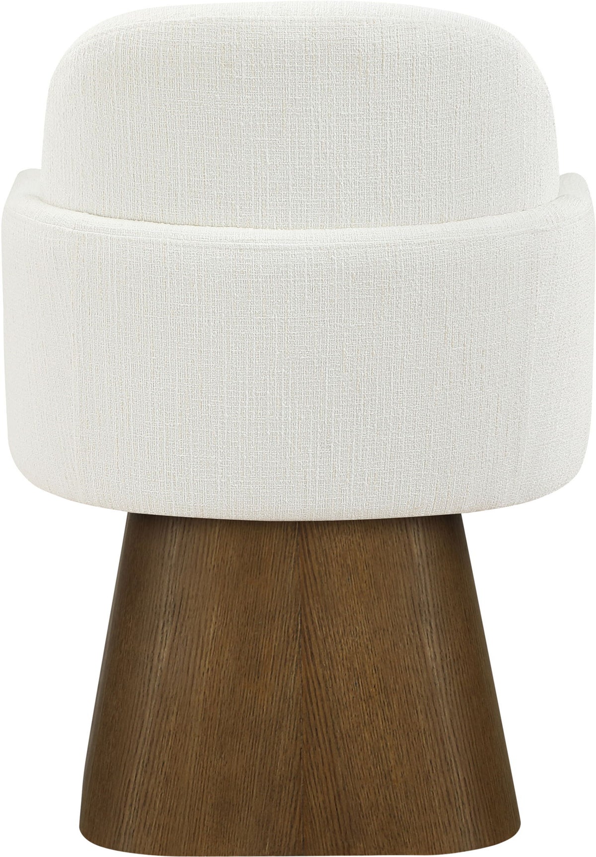 Marlowe - Linen Textured Fabric Upholstered Swivel Dining Arm Chair - Stained Brown