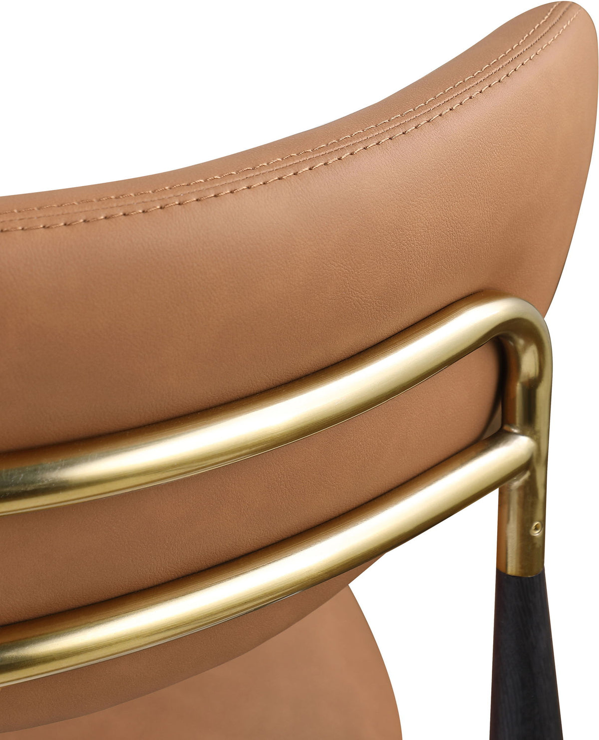 Ronda - Vegan Leather Upholstered Dining Side Chair - Black Legs