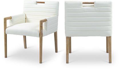 Aimee - Dining Arm Chair - Light Brown Legs