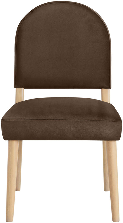 Varinelle - Velvet Dining Chair (Set of 2) - Natural Frame