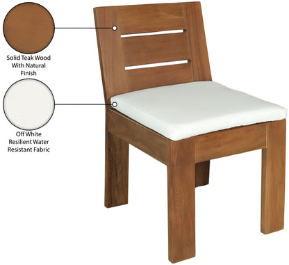 Mirella - Water Resistant Fabric Upholstered Outdoor Patio Dining Side Chair