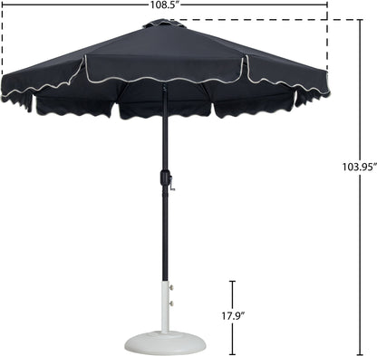 Amalfi - Patio Umbrella - White Base / Black Pole