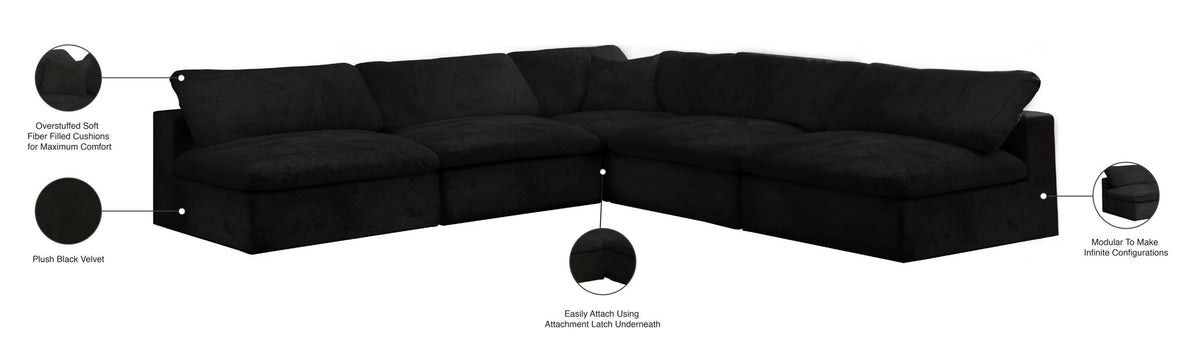 Cozy - 5 Piece Modular Corner Armless Sectional