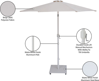 Fiji - Aluminum Patio Umbrella With Square White Base