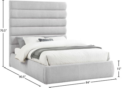 Adam - Linen Fabric Bed With 70.5" Headboard