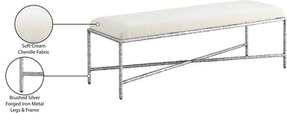 Valley - Bench With Silver Frame