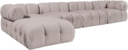 Orin - Fabric Velvet 5 Piece Modular Sectional