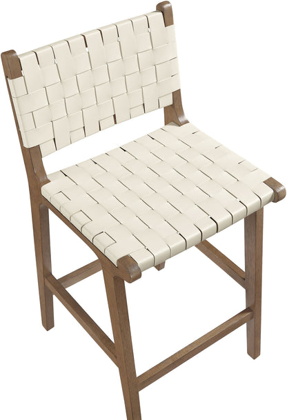 Entwine - Vegan Leather Upholstered Counter Stool - Painted Brown
