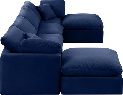 Indulge - Velvet 6 Piece Modular Double Chaise Sectional