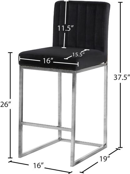 Giselle - Stool with Chrome Legs
