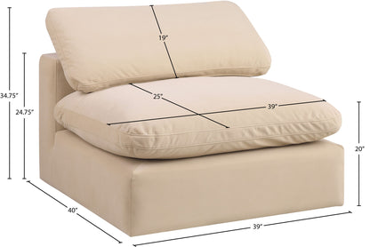 Comfy - Velvet Armless Chair