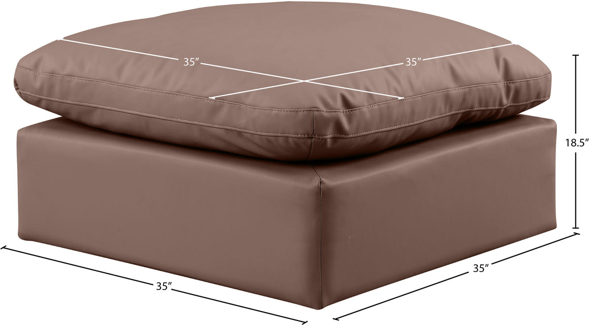 Indulge - Faux Leather Ottoman