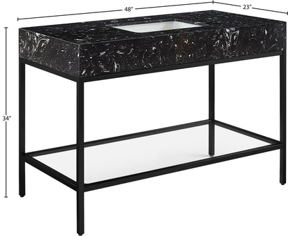 Marmo - Engineered Marble Bathroom Vanity With Black Base