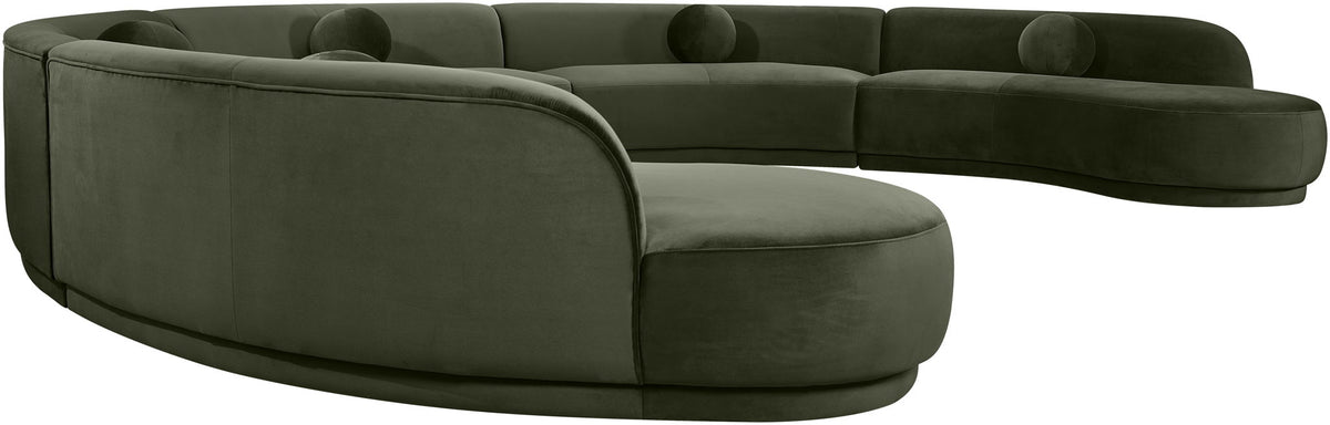 Avra - 192" Velvet Performance Fabric Upholstered Sectional