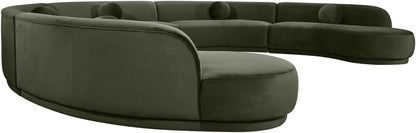 Avra - 192" Velvet Performance Fabric Upholstered Sectional