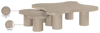 Cove - Oak Veneer And Solid Wood 2 Piece Coffee Table