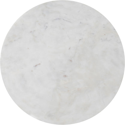 Helix - Genuine Marble Top And Aluminum Base End / Side Table