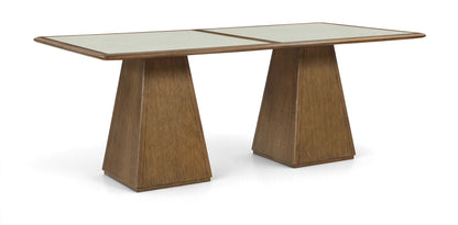 Atrium - Glass Top And Wood Base Dining Table