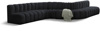 Arc - Velvet 8 Piece Curved Modular Sofa