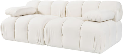 Orin - Velvet Performance Fabric Upholstered 2 Piece Modular Sofa