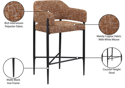 Dame - Fabric Upholstered Counter Stool (Set of 2)