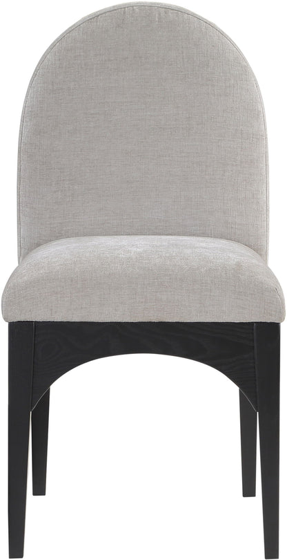 Waldorf - Chenille Dining Side Chair With Black Legs
