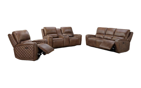 DOMINICK 3-PIECE LEATHER POWER RECLINING SET