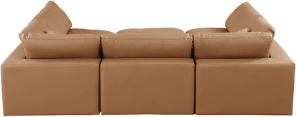 Comfy - 6 Piece Faux Leather Sectional