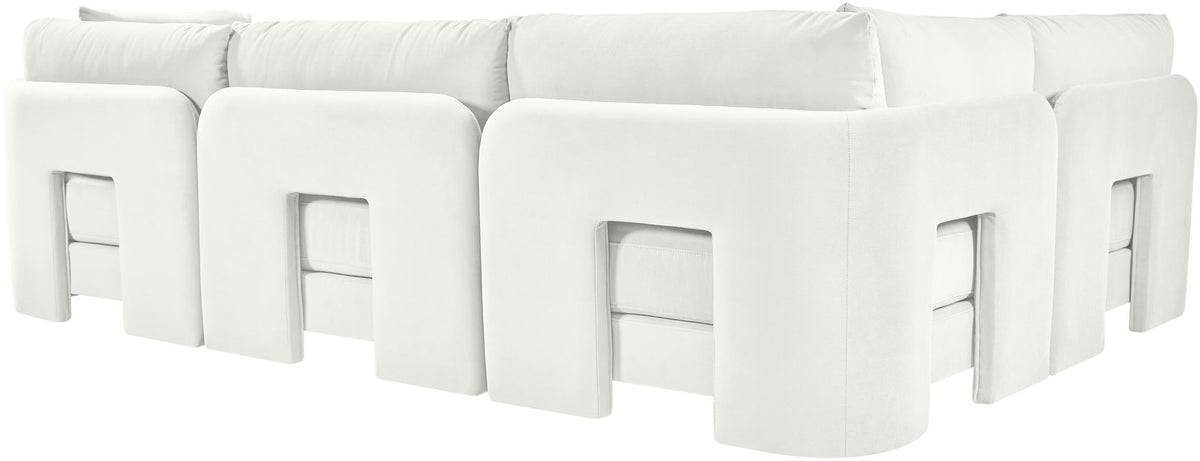 Hammond - Velvet Performance Fabric Upholstered 4 Piece Sectional