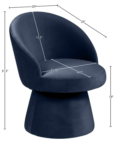 Selene - Upholstered Swivel Dining Chair