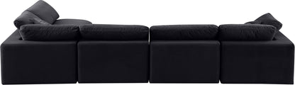 Comfy - 5 Piece Velvet Modular Sectional